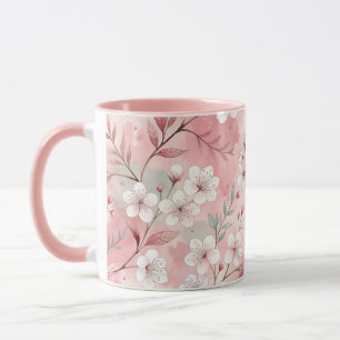 Sakura Flower Pattern Pink Mug