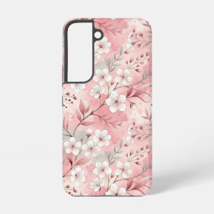 Sakura Flower Pattern Pink Samsung Galaxy Case