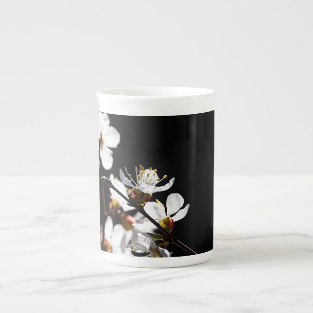 Sakura flowers bone china mug (Front)
