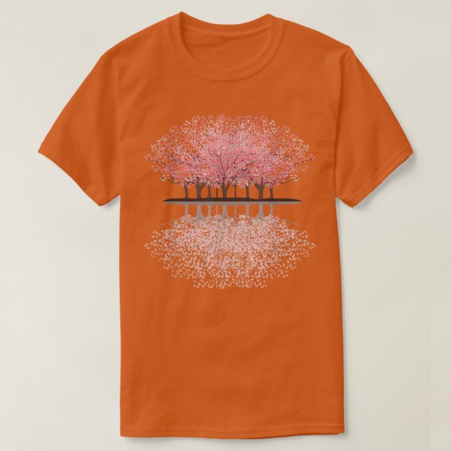 Sakura Forest Cherry Blossom Japanese Tree Graphic T-Shirt (Design Front)
