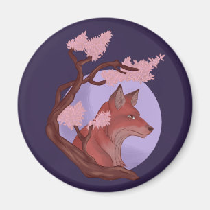Sakura Fox Magnet