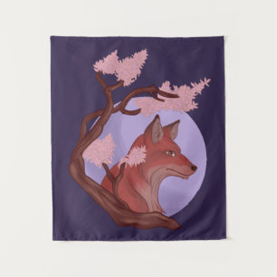 Sakura Fox Tapestry