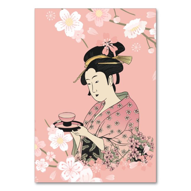 Sakura Geisha Table Number (Front)
