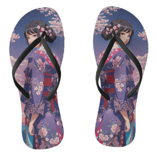 Sakura Girl Flip Flops