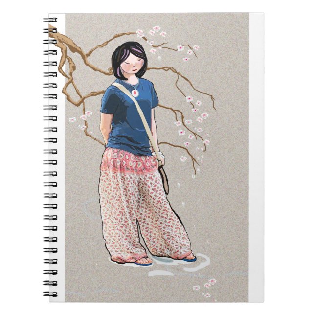 sakura girl spiral notebook (Front)