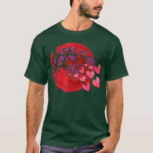 Sakura Heart Cherry Blossom Tree Japan Nature Japa T-Shirt