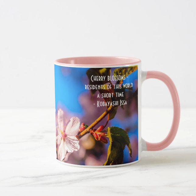 Sakura In Pink And Blue Mug (Right)