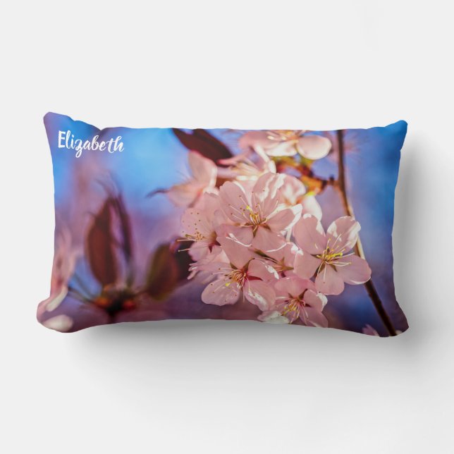 Sakura In The Tree Shade Lumbar Cushion (Front)