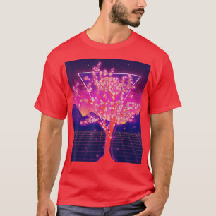 Sakura Japan Flower Synthwave Vaporwave Cherry Blo T-Shirt