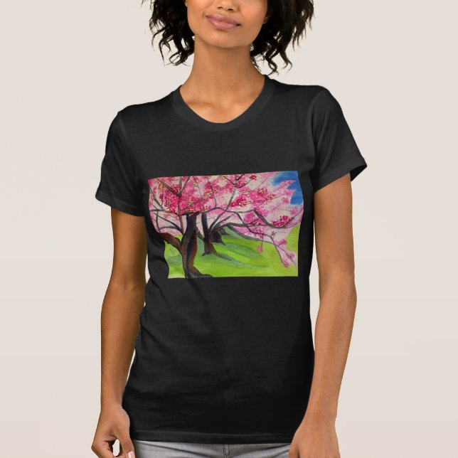 Sakura Japanese Cherry Blossom art T-Shirt (Front)