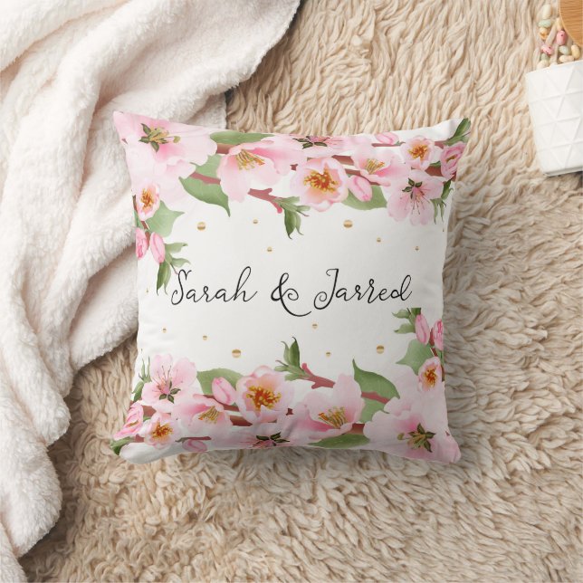Sakura Japanese Cherry Blossom Asian Cushion (Blanket)