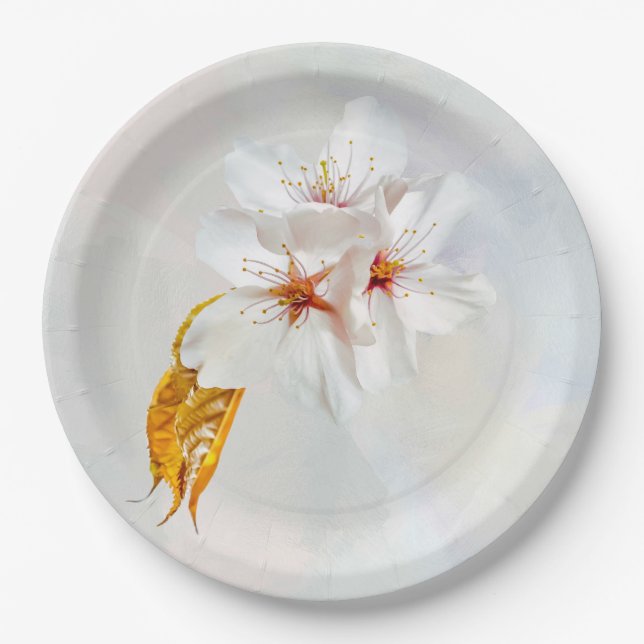 Sakura - Japanese cherry blossom Paper Plate (Front)