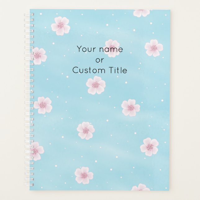 Sakura Japanese Cherry Blossom Personalised Planner (Front)