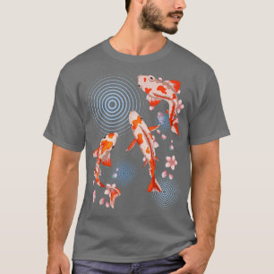 Sakura Japanese Fish Cherry Blossom Nishikigoi Koi T-Shirt
