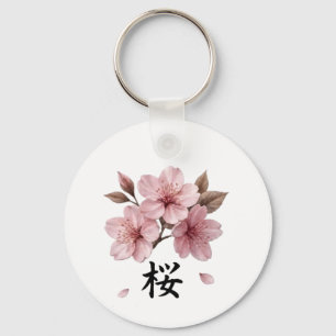 Sakura Katana Japanese Aesthetic Streetwear Key Ring