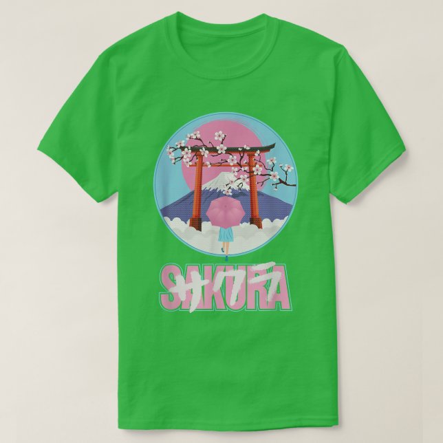 Sakura Kawaii Anime Manga Cute Japanese Parody  T-Shirt (Design Front)