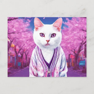Sakura kitty holiday postcard