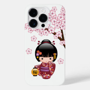 Sakura Kokeshi Doll - Cute Japanese Geisha Girl Case-Mate iPhone 14 Pro Case