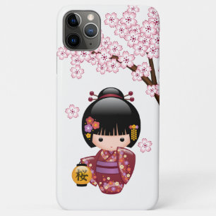 Sakura Kokeshi Doll - Cute Japanese Geisha Girl Case-Mate iPhone Case