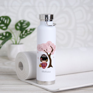 Sakura Kokeshi Doll - Geisha Girl Water Bottle