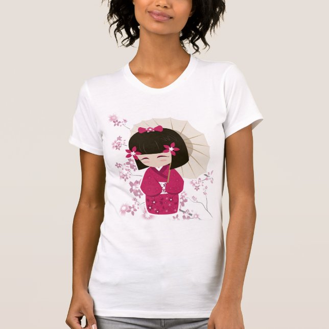 Sakura Kokeshi Doll T-Shirt (Front)