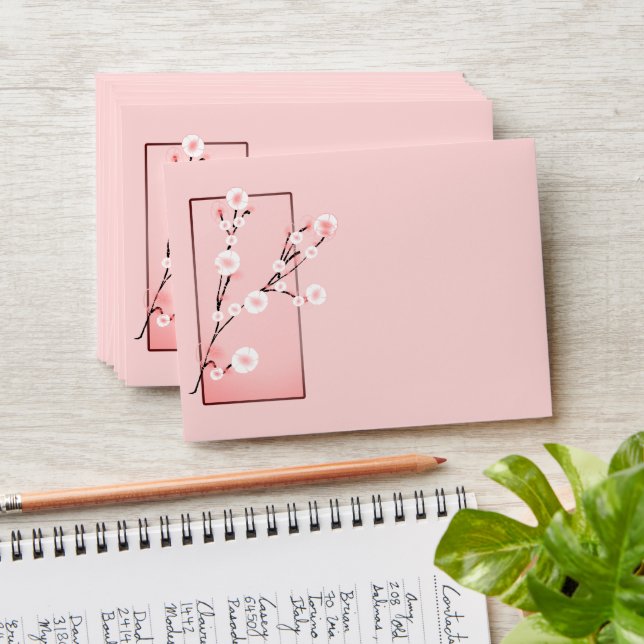 Sakura   - light pink  envelope (Stacked)