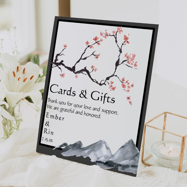 Sakura Mountain | Casual Border Cards and Gifts Pedestal Sign (Creator Uploaded)