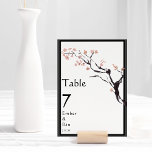 Sakura Mountain | Casual Border v2 Wedding Table Number<br><div class="desc">This sakura mountain | casual border v2 wedding table card is perfect for your casual modern minimalist wedding. This design features sakura tree with cherry blossoms, watercolor mountains, and simple calligraphy to make your wedding special in the spring, summer, fall, or winter. Please feel free to reach out to us...</div>