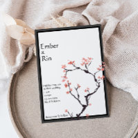 Sakura Mountain | Casual Border Wedding Invitation