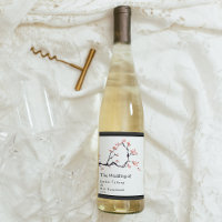 Sakura Mountain | Casual Border Wedding Wine Label