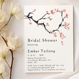 Sakura Mountain   Casual Bridal Shower Invitation