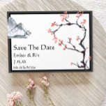 Sakura Mountain | Casual v2 Border Save The Date<br><div class="desc">This sakura mountain | casual v2 border save the date is perfect for your casual modern minimalist wedding. This design features sakura tree with cherry blossoms, watercolor mountains, and simple calligraphy to make your wedding special in the spring, summer, fall, or winter. Please feel free to reach out to us...</div>