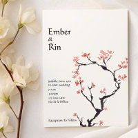 Sakura Mountain | Casual Wedding Invitation