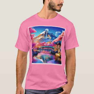 Sakura Mountain: Spring Scene T-Shirt