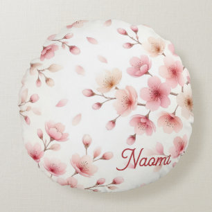 Sakura Movement Seamless Pattern   Feminine Custom Round Cushion