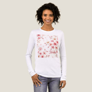 Sakura Movement Seamless Pattern Feminine Custom Tri-Blend Shirt