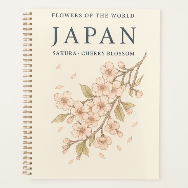 Sakura Notebook – Cherry Blossom from Japan Planner (Front)