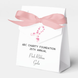 Sakura Pink Breast Cancer Fundraiser QR Code Favour Box
