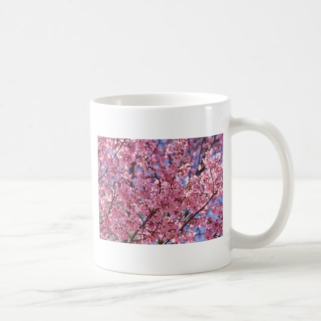 Sakura Pink Cherry Blossom Sky Coffee Mug (Right)