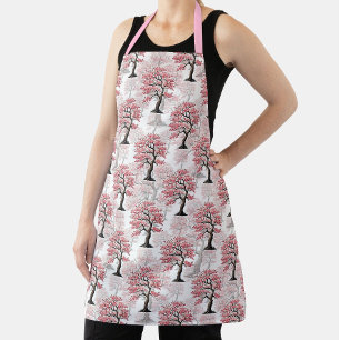 Sakura Pink Cherry Blossom Tree Design Apron