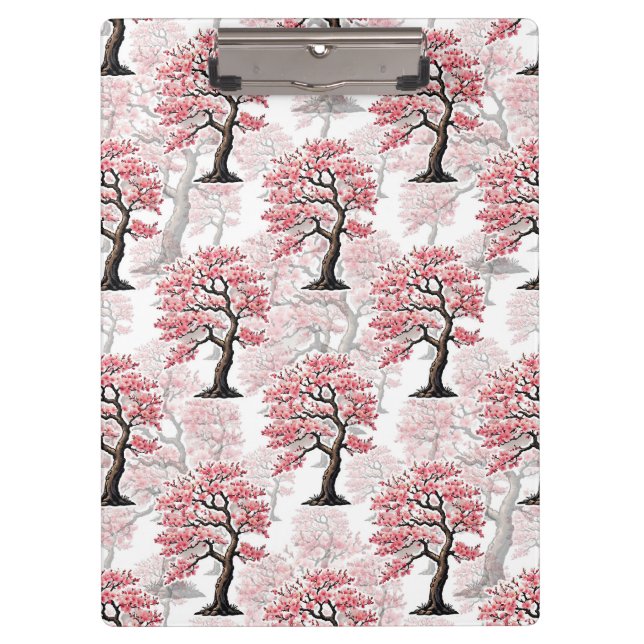 Sakura Pink Cherry Blossom Tree Design  Clipboard (Front)