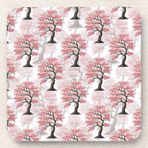 Sakura Pink Cherry Blossom Tree Design Coaster