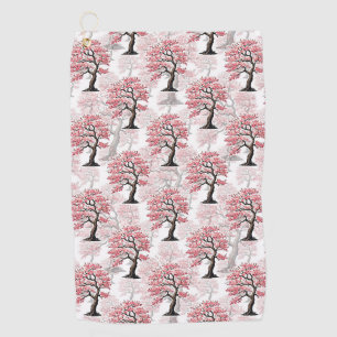 Sakura Pink Cherry Blossom Tree Design Golf Towel