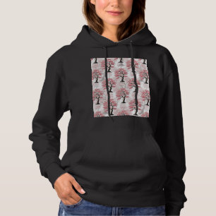 Sakura Pink Cherry Blossom Tree Design Hoodie