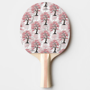 Sakura Pink Cherry Blossom Tree Design Ping Pong Paddle