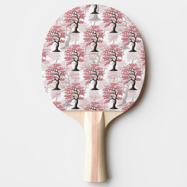 Sakura Pink Cherry Blossom Tree Design  Ping Pong Paddle (Front)