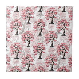 Sakura Pink Cherry Blossom Tree Design Tile