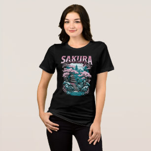 Sakura Sanctuary Japanese Garden Tri-Blend Shirt