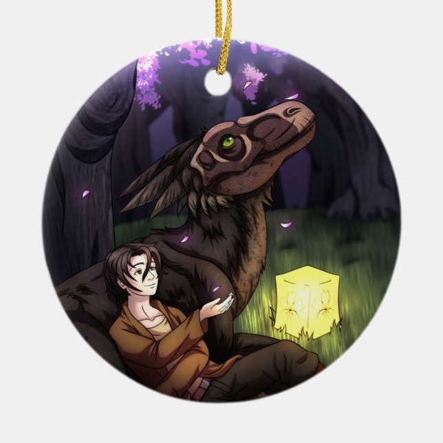 Sakura Season Ceramic Tree Decoration (Front)