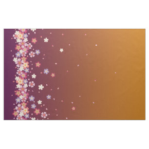 Sakura Showers Ethereal Plum & Gold Kimono Style Fabric